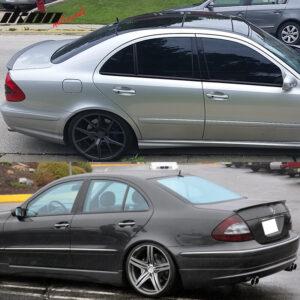 Fits 03-09 Benz E-Class W211 Sedan AMG Style Rear Trunk Spoiler Wing Matte Black - Image 3
