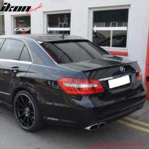 Fits 10-16 Benz E-Class W212 Sedan OE Style Rear Roof Spoiler Wing Matte Black - Image 2