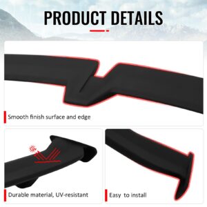 Fits 17-23 Benz W213 E-Class 54" PRO Style Rear Trunk Spoiler Matte Black ABS - Image 4