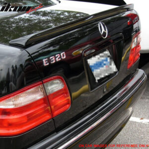 Fits 95-01 Benz W210 E-Class A Style Matte Black Rear Trunk Spoiler Wing Lip ABS - Image 2