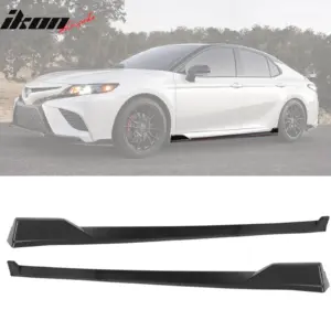 Fits 18-24 Toyota Camry SE XSE Side Skirts TRD Style Rocker Panels Matte Black - Image 6