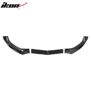 Fits 15-18 Benz W205 C-Class DP Style Front Bumper Lip Spoiler PP - Gloss Black - Image 4