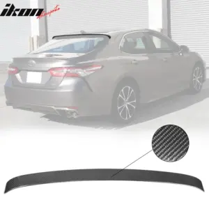Fits 18-26 Toyota Camry IKON Style Carbon Fiber Hydro Dip Rear Roof Spoiler Wing - Image 6