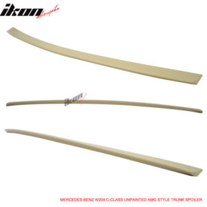 Fits 08-14 Benz C-Class W204 Sedan 4-Door Rear Trunk Spoiler Wing Unpainted ABS - Image 4