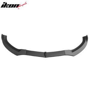 Fits 15-18 Benz W205 C-Class DP Style Front Bumper Lip Spoiler PP - Matte Black - Image 3
