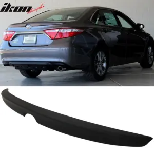 Fits 15-17 Toyota Camry Sedan Flush Mount OE Style Trunk Spoiler ABS Matte Black - Image 6