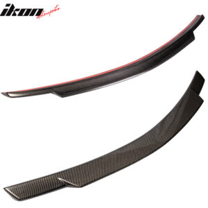 Fits 08-14 Benz C-Class W204 Sedan V Style Carbon Fiber CF Rear Trunk Spoiler - Image 3