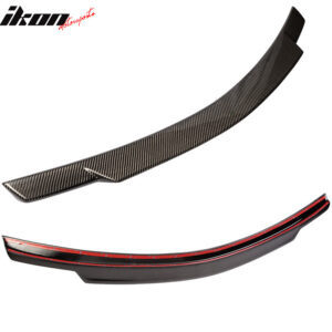 Fits 08-14 Benz C-Class W204 Sedan V Style Carbon Fiber CF Rear Trunk Spoiler - Image 4