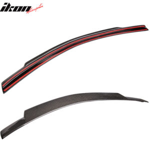 Fits 08-14 Benz C-Class W204 Sedan V Style Carbon Fiber CF Rear Trunk Spoiler - Image 5