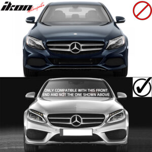 Fit 15-18 Benz W205 C-Class Sport C63 DP Style Front Bumper Lip Kit Unpainted PU - Image 5