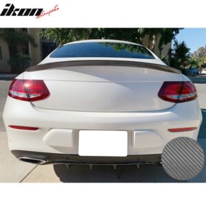 Fits 17-22 Benz W205 C Class AMG Style Carbon Fiber Trunk Spoiler - Image 4