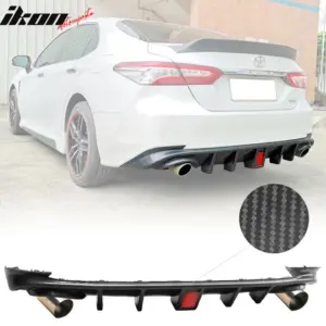 Fits 18-24 Toyota Camry LE XLE Rear Bumper Lip Diffuser 3RD Brake Light Tip CFL - Image 4
