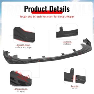 Fits 16-20 Lexus GS F Sport IKON Style 3PCS Front Bumper Lip Spoiler Gloss Black - Image 3