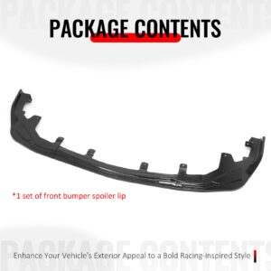 Fits 16-20 Lexus GS F Sport IKON Style 3PCS Front Bumper Lip Spoiler Gloss Black - Image 4