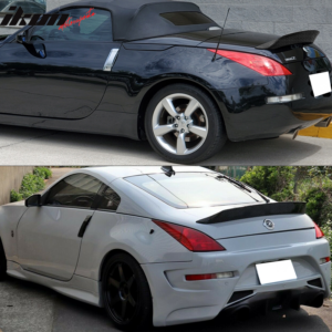 Fits 03-09 Nissan 350Z Coupe V Style Duckbill Trunk Spoiler Matte Carbon Fiber - Image 4