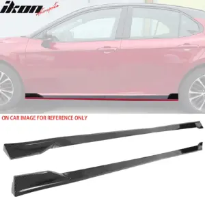 Fits 25-26 Toyota Camry SE XSE Side Skirts TRD Rocker Panel Carbon Fiber Print - Image 6