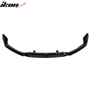 For 21-22 Honda Accord Gloss Black Front Bumper Lip Spoiler Splitter PP 3PC - Image 3