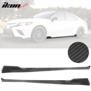 Fits 18-24 Toyota Camry SE XSE Side Skirts TRD Rocker Panel Carbon Fiber Print - Image 6