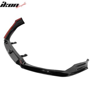 For 21-22 Honda Accord Gloss Black Front Bumper Lip Spoiler Splitter PP 3PC - Image 5