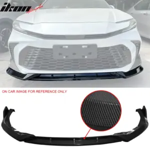 Fits 25-26 Toyota Camry SE XSE IKON V2 3PC Front Bumper Lip Carbon Fiber Print - Image 6