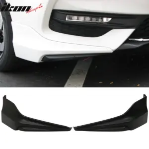 Fits 16-17 Honda Accord Sedan HFP Style Front Lip Side Apron Underbody 2PC PU - Image 6