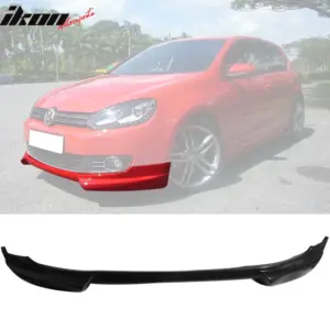 Fits 10-14 Volkswagen VW Golf 6 RG Style Front Bumper Lip Unpainted PU Spoiler - Image 5