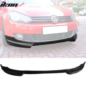 Fits 10-14 Volkswagen VW Golf 6 RG Style Front Bumper Lip PU Chin Splitter Kit - Image 5