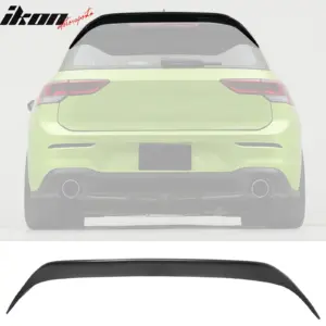 Fits 22-25 VW MK8 Golf GTI ES Style Rear Roof Spoiler Wing Lip Matte Black ABS - Image 6