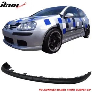 Fits 06-09 VW Golf 5 MK5 Rabbit V-Style Front Bumper Lip Spoiler Unpainted PU - Image 4