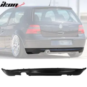Fits 99-05 Volkswagen Golf MK4 25AE Style Rear Bumper Lip Diffuser Unpainted PU - Image 6