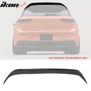 Fits 22-25 VW MK8 Golf GTI ES Style Rear Roof Spoiler Lip Carbon Fiber Print ABS - Image 6