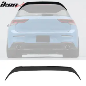 Fits 22-25 VW MK8 Golf GTI ES Style Rear Roof Spoiler Wing Lip Gloss Black ABS - Image 6
