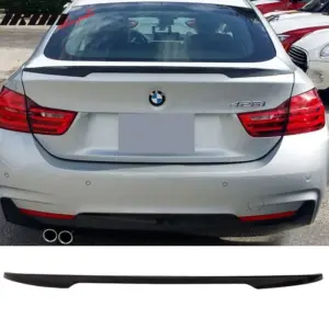 Fits 15-20 BMW F36 4 Series Gran Coupe Performance Trunk Spoiler #668 Jet Black - Image 6
