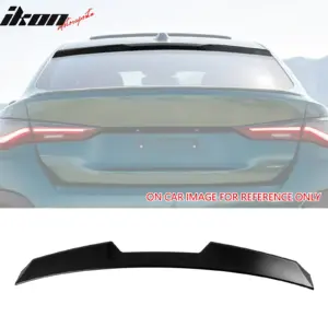 Fits 22-26 BMW G26 4-Series Gran Coupe & i4 V Style Roof Spoiler Matte Black - Image 6