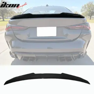 Fits 21-26 BMW G22 4-Series G82 M4 Coupe PSM Trunk Spoiler Carbon Fiber Print - Image 6
