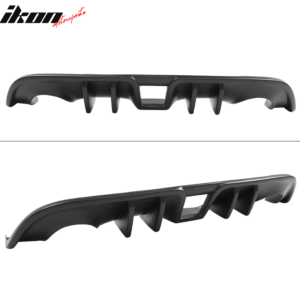 Fits 09-20 Nissan 370Z Rear Bumper Lip Diffuser Valance Vortex Shark 4 Fins - PP - Image 3