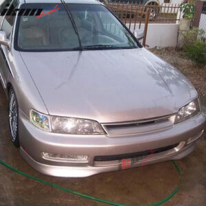 Fits 96-97 Honda Accord 4Dr TR Style Front Bumper Lip + Sun Window Visor - Image 4