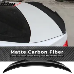 Fits 15-20 BMW 4-Series F82 M4 PSM Style Rear Trunk Spoiler Matte Carbon Fiber - Image 6