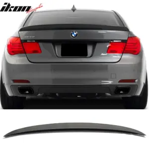 Fits 09-15 BMW F01 7-Series AC Style Rear Trunk Spoiler Wing Lip ABS Matte Black - Image 6