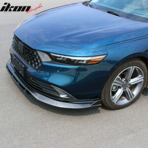 Fits 23-25 Honda Accord IKON V1 Style Carbon Fiber Print Front Bumper Lip PP 4PC - Image 5