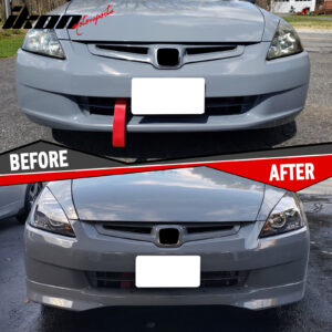 Fits 03-05 Honda Accord Sedan Type R Front Bumper Lip Spoiler Unpainted PP - Image 5