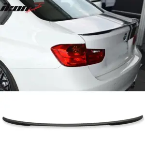 Fits 12-18 BMW F30 3 Series Sedan Performance Style Matte Black Trunk Spoiler - Image 6