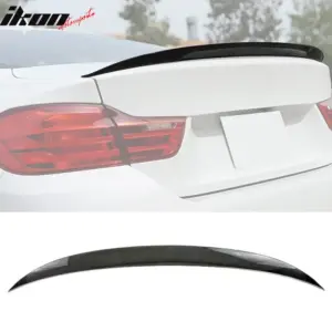 Fits 14-20 BMW F32 4 Series Coupe P Style Trunk Spoiler ABS Carbon Fiber Print - Image 6