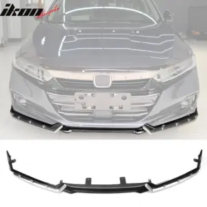 Fits 21-22 Honda Accord IKON Gloss Black Silver PP Front Bumper Lip Spoiler 5PCS - Image 6