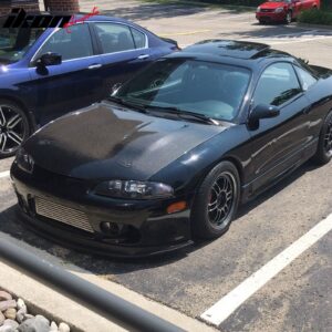 Fits 97-99 Mitsubishi Eclipse Unpainted PU Front Bumper Lip Splitter - DS Style - Image 3