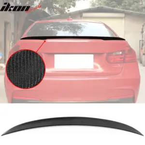 Fits 12-20 BMW 3-Series F30 F80 P Style Carbon Fiber Rear Trunk Spoiler Wing CF - Image 6
