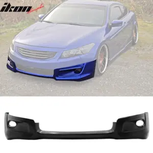 Fits 08-12 Honda Accord Coupe HFP Style Front Bumper Lip Spoiler Unpainted PU - Image 6