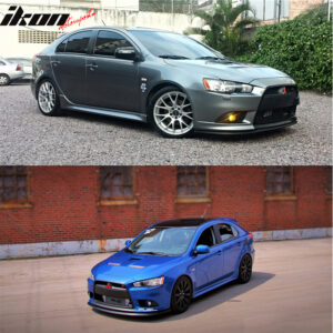 Fits 09-15 Mitsubishi 9G Lancer Ralliart Models STI Style Front Bumper Lip PU - Image 4