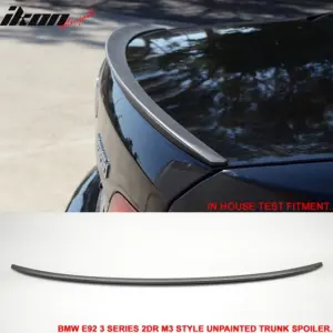 Fits 07-13 BMW E92 3 Series 2Dr M3 Type Unpainted Trunk Spoiler - ABS - Image 6