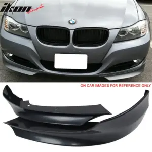 Fits 09-12 BMW E90 3-Series OE Style 2PC Front Bumper Lip Splitters PP Unpainted - Image 6